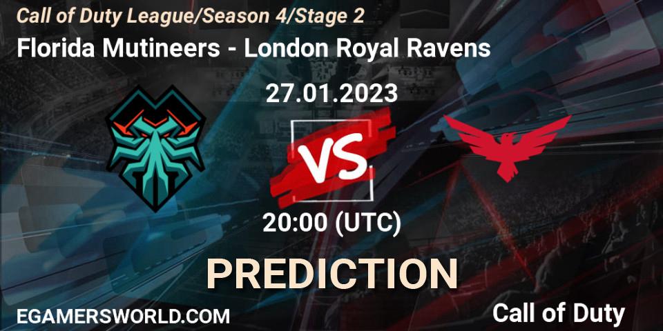Florida Mutineers - London Royal Ravens: ennuste. 27.01.2023 at 20:00, Call of Duty, Call of Duty League 2023: Stage 2 Major Qualifiers