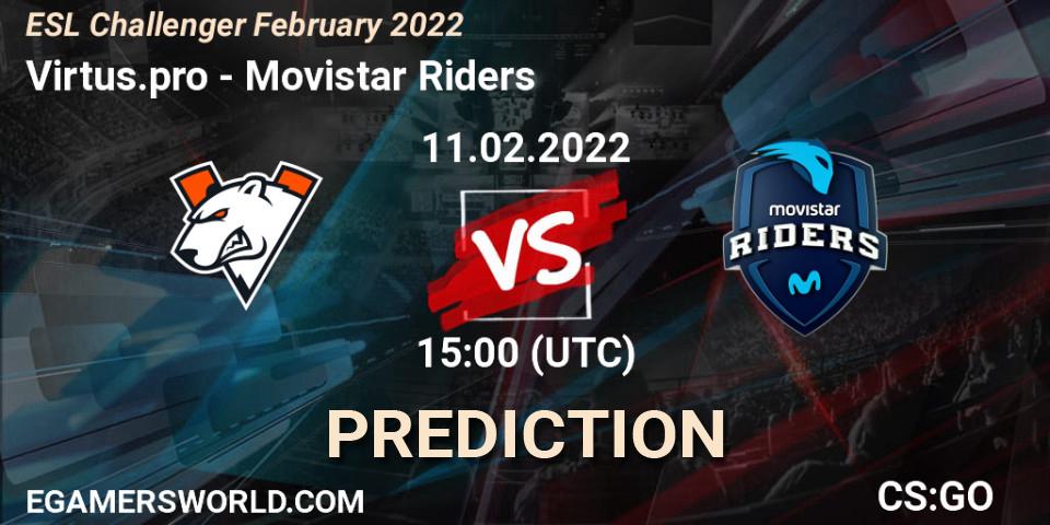 Virtus.pro - Movistar Riders: ennuste. 11.02.2022 at 15:25, Counter-Strike (CS2), ESL Challenger February 2022