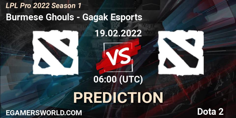 Burmese Ghouls - Gagak Esports: ennuste. 19.02.2022 at 05:15, Dota 2, LPL Pro 2022 Season 1