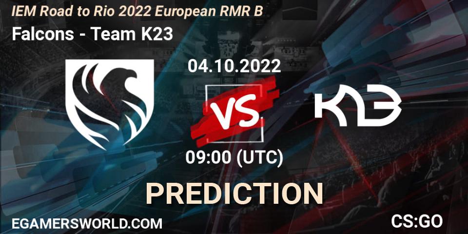 Falcons - Team K23: ennuste. 04.10.22, CS2 (CS:GO), IEM Road to Rio 2022 European RMR B