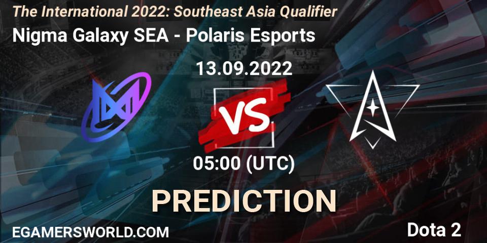 Nigma Galaxy SEA - Polaris Esports: ennuste. 13.09.22, Dota 2, The International 2022: Southeast Asia Qualifier