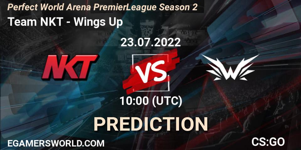 Team NKT - Wings Up: ennuste. 23.07.2022 at 10:00, Counter-Strike (CS2), Perfect World Arena Premier League Season 2