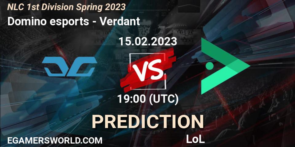 Domino esports - Verdant: ennuste. 15.02.23, LoL, NLC 1st Division Spring 2023