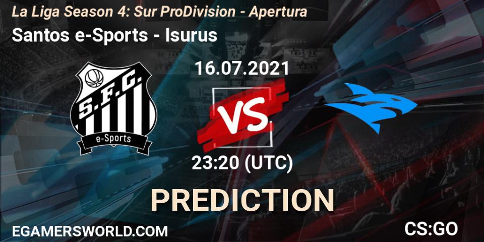 Santos e-Sports - Isurus: ennuste. 16.07.21, CS2 (CS:GO), La Liga Season 4: Sur Pro Division - Apertura