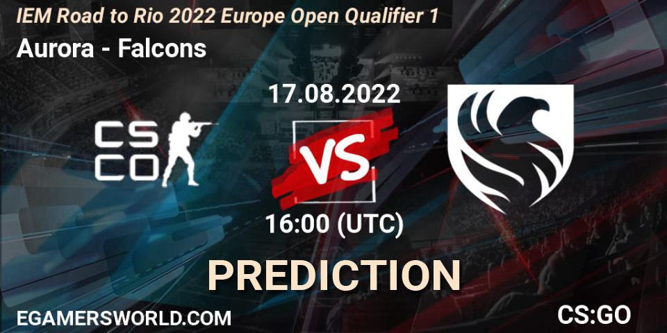 Aurora - Falcons: ennuste. 17.08.2022 at 16:00, Counter-Strike (CS2), IEM Road to Rio 2022 Europe Open Qualifier 1