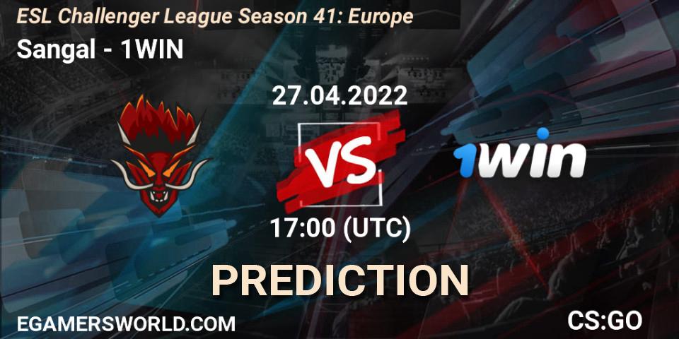 Sangal - 1WIN: ennuste. 27.04.2022 at 17:00, Counter-Strike (CS2), ESL Challenger League Season 41: Europe