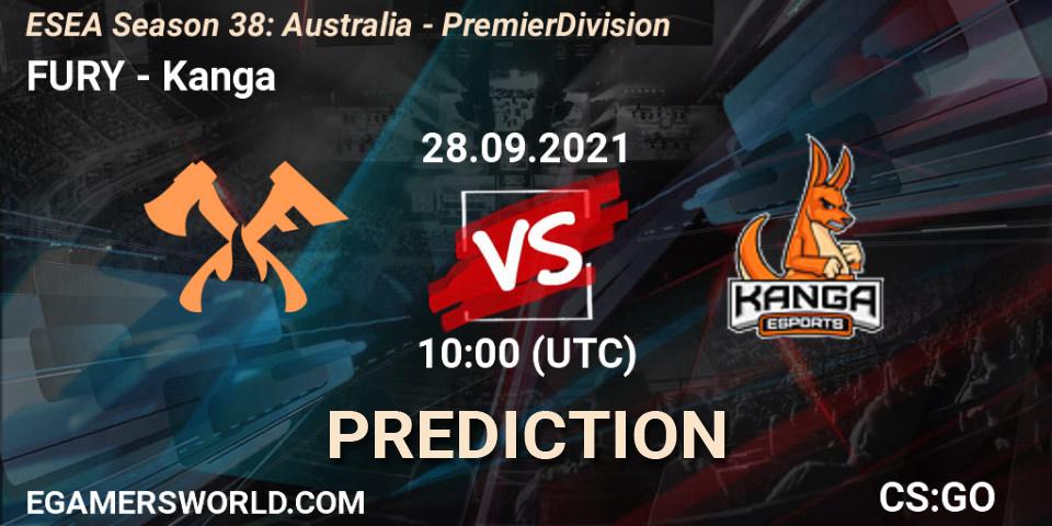 FURY - Kanga: ennuste. 28.09.21, CS2 (CS:GO), ESEA Season 38: Australia - Premier Division