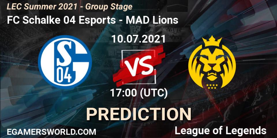 FC Schalke 04 Esports - MAD Lions: ennuste. 19.06.2021 at 17:00, LoL, LEC Summer 2021 - Group Stage