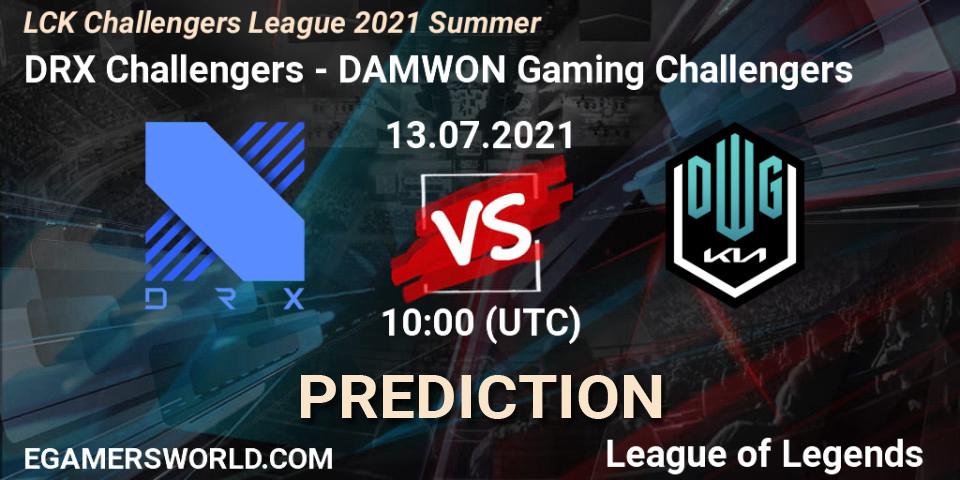 DRX Challengers - DAMWON Gaming Challengers: ennuste. 13.07.2021 at 10:00, LoL, LCK Challengers League 2021 Summer