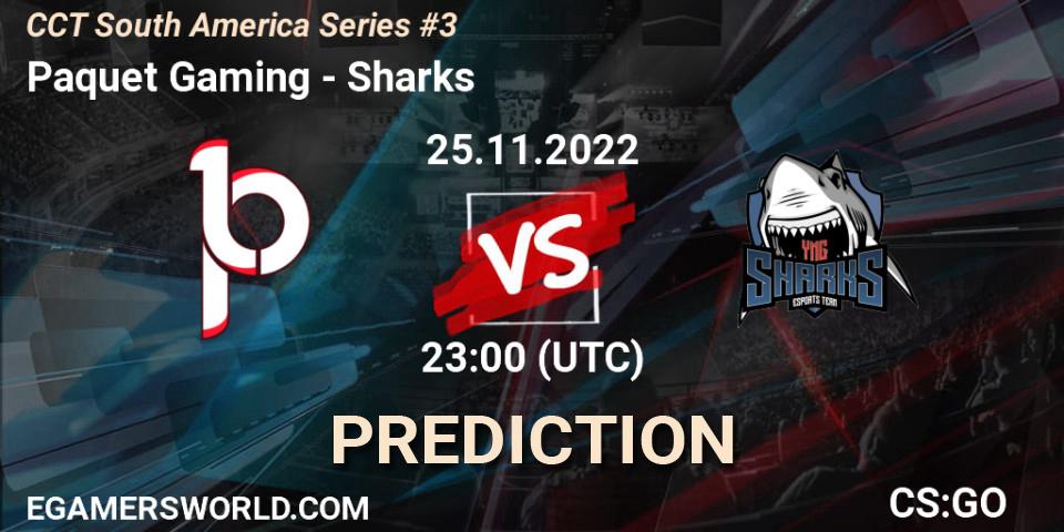Paquetá Gaming - Sharks: ennuste. 25.11.2022 at 23:00, Counter-Strike (CS2), CCT South America Series #3