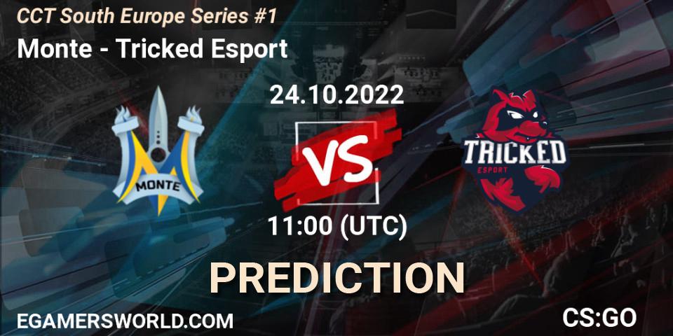 Monte - Tricked Esport: ennuste. 24.10.2022 at 11:00, Counter-Strike (CS2), CCT South Europe Series #1