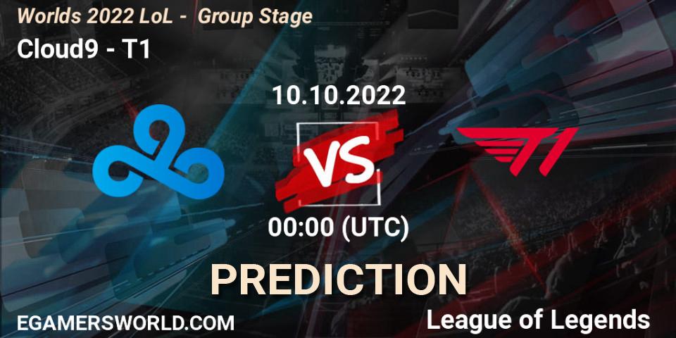 Cloud9 - T1: ennuste. 10.10.2022 at 00:00, LoL, Worlds 2022 LoL - Group Stage