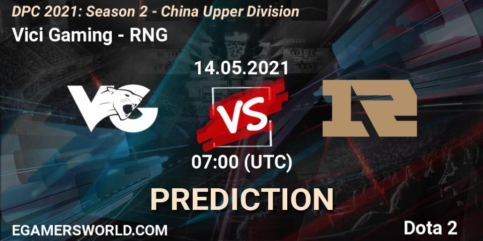 Vici Gaming - RNG: ennuste. 14.05.2021 at 06:55, Dota 2, DPC 2021: Season 2 - China Upper Division