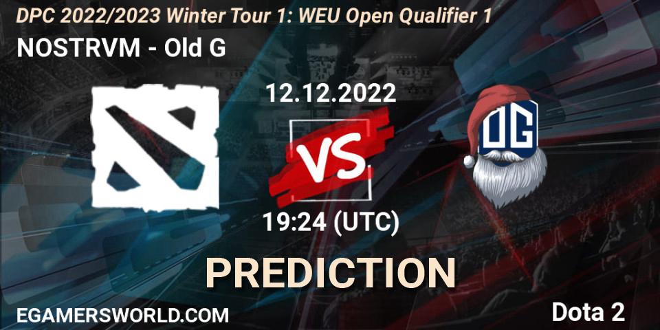 NOSTRVM - Old G: ennuste. 12.12.22, Dota 2, DPC 2022/2023 Winter Tour 1: WEU Open Qualifier 1