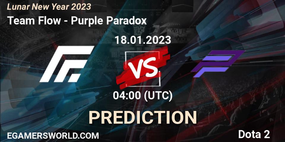 Team Flow - Purple Paradox: ennuste. 18.01.23, Dota 2, Lunar New Year 2023