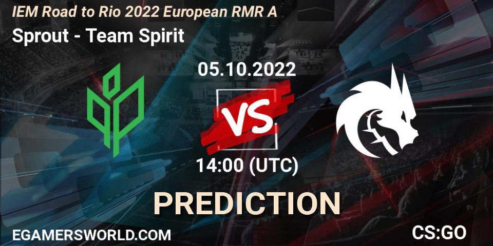 Sprout - Team Spirit: ennuste. 05.10.22, CS2 (CS:GO), IEM Road to Rio 2022 European RMR A