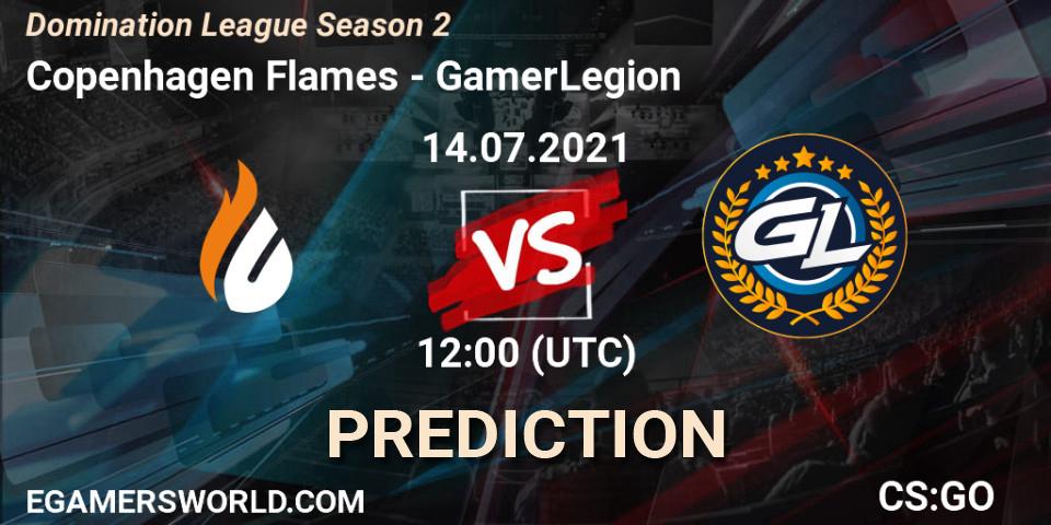 Copenhagen Flames - GamerLegion: ennuste. 14.07.2021 at 15:00, Counter-Strike (CS2), Domination League Season 2