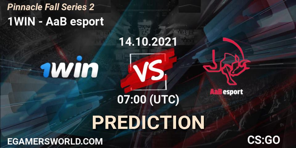 1WIN - AaB esport: ennuste. 14.10.2021 at 07:00, Counter-Strike (CS2), Pinnacle Fall Series #2