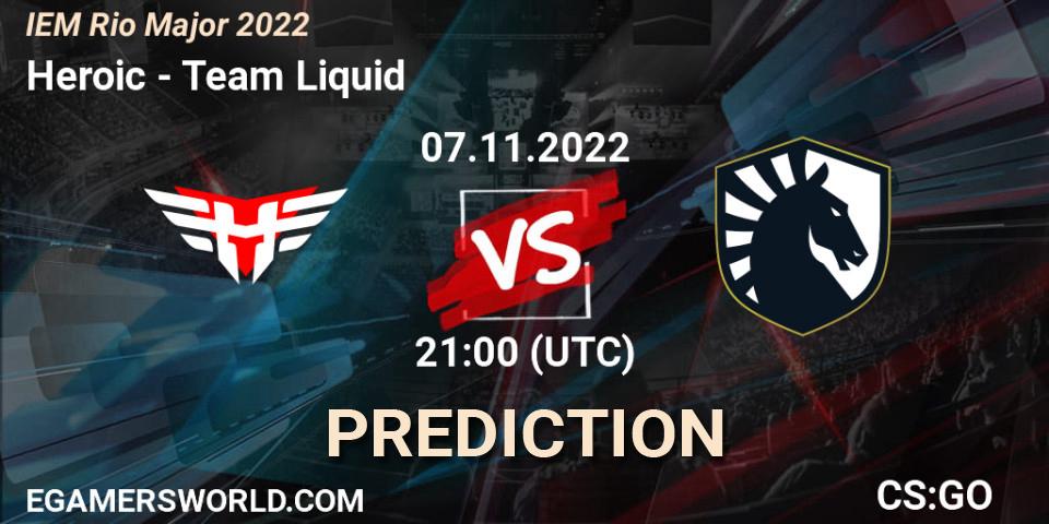 Heroic - Team Liquid: ennuste. 07.11.22, CS2 (CS:GO), IEM Rio Major 2022