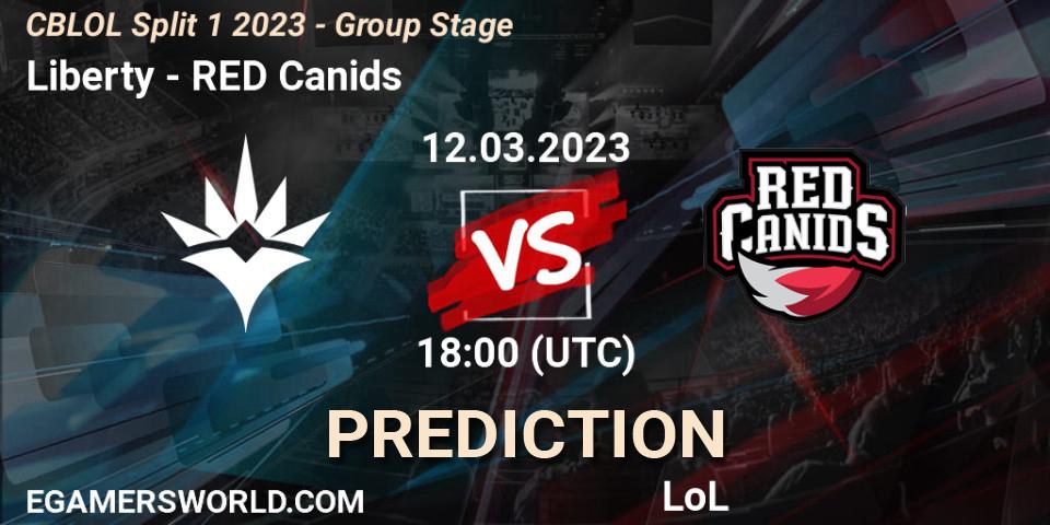 Liberty - RED Canids: ennuste. 12.03.2023 at 18:15, LoL, CBLOL Split 1 2023 - Group Stage