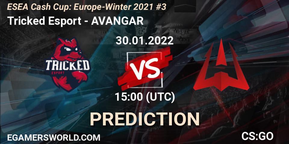 Tricked Esport - AVANGAR: ennuste. 30.01.2022 at 15:00, Counter-Strike (CS2), ESEA Cash Cup: Europe - Winter 2021 #3