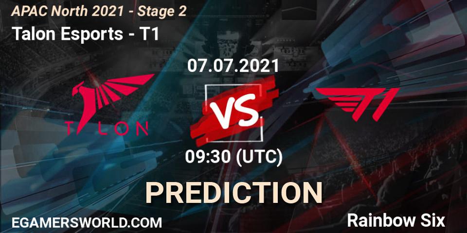 Talon Esports - T1: ennuste. 07.07.2021 at 09:30, Rainbow Six, APAC North 2021 - Stage 2
