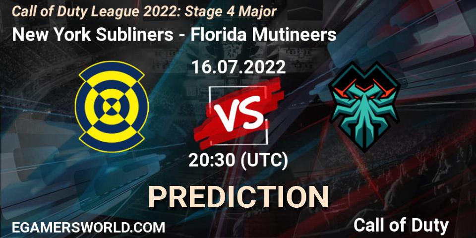 New York Subliners - Florida Mutineers: ennuste. 16.07.2022 at 20:30, Call of Duty, Call of Duty League 2022: Stage 4 Major