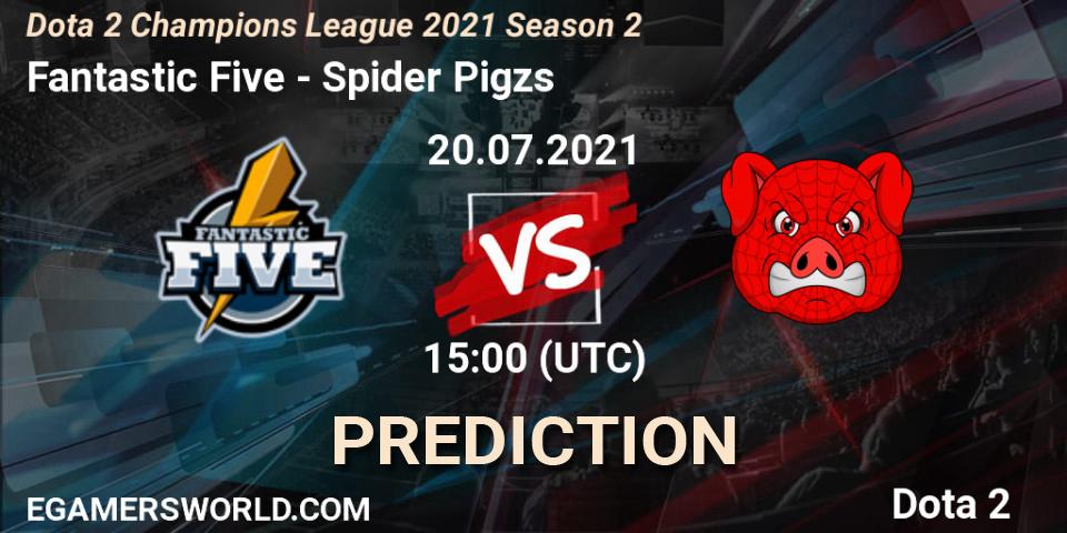 Fantastic Five - Spider Pigzs: ennuste. 20.07.2021 at 15:05, Dota 2, Dota 2 Champions League 2021 Season 2