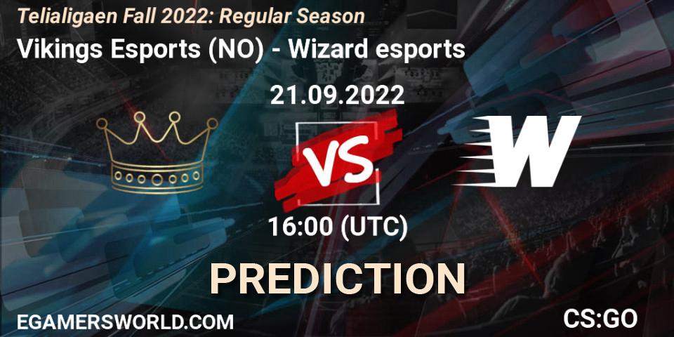 Vikings Esports - Wizard esports: ennuste. 21.09.2022 at 16:00, Counter-Strike (CS2), Telialigaen Fall 2022: Regular Season