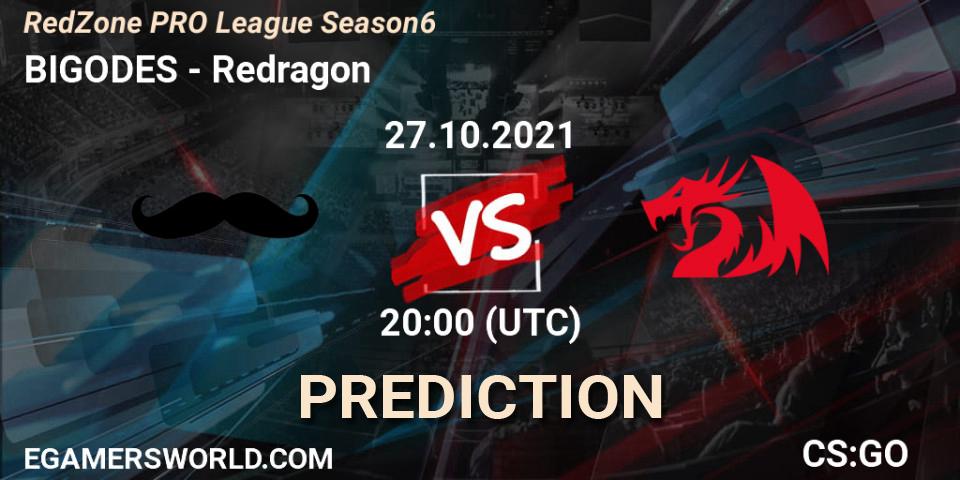 BIGODES - Redragon: ennuste. 02.11.2021 at 20:00, Counter-Strike (CS2), RedZone PRO League Season 6