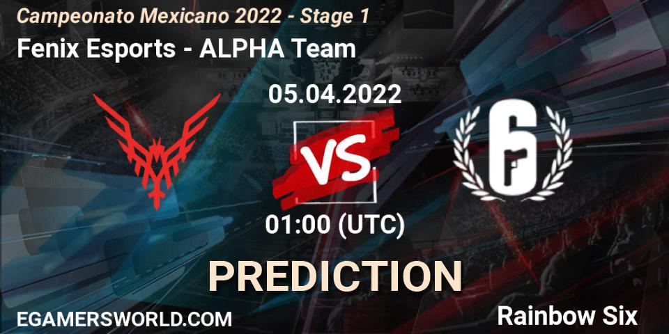 Fenix Esports - ALPHA Team: ennuste. 05.04.2022 at 01:00, Rainbow Six, Campeonato Mexicano 2022 - Stage 1