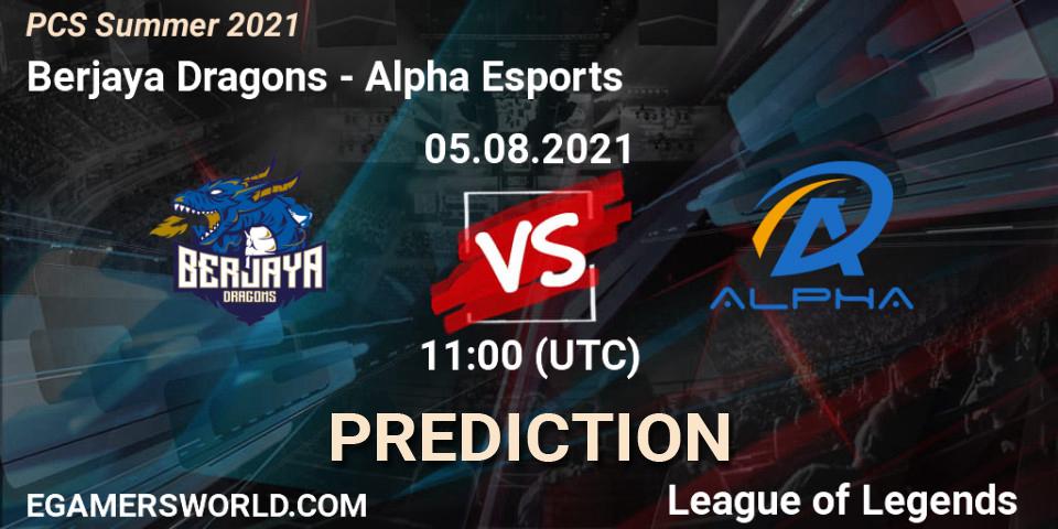 Berjaya Dragons - Alpha Esports: ennuste. 05.08.21, LoL, PCS Summer 2021