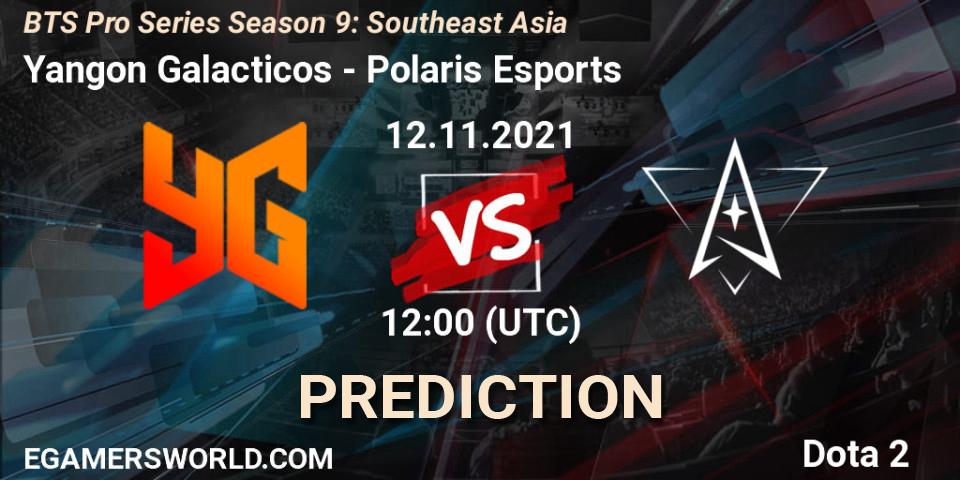 Yangon Galacticos - Polaris Esports: ennuste. 12.11.2021 at 11:18, Dota 2, BTS Pro Series Season 9: Southeast Asia