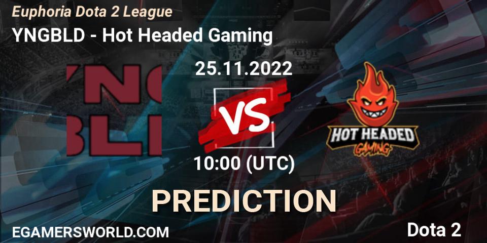 YNGBLD - Hot Headed Gaming: ennuste. 25.11.2022 at 10:00, Dota 2, Euphoria Dota 2 League