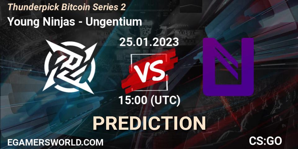 Young Ninjas - Ungentium: ennuste. 25.01.2023 at 15:00, Counter-Strike (CS2), Thunderpick Bitcoin Series 2