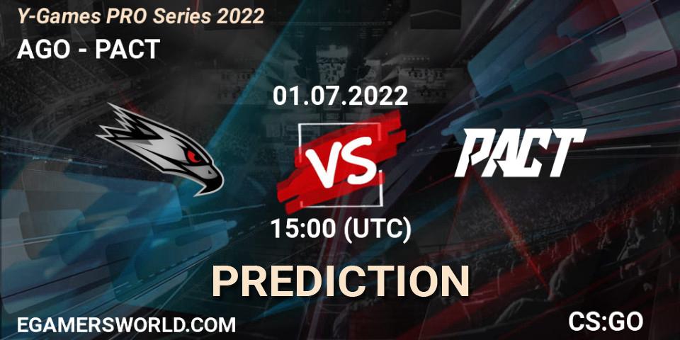 AGO - PACT: ennuste. 01.07.2022 at 15:00, Counter-Strike (CS2), Y-Games PRO Series 2022