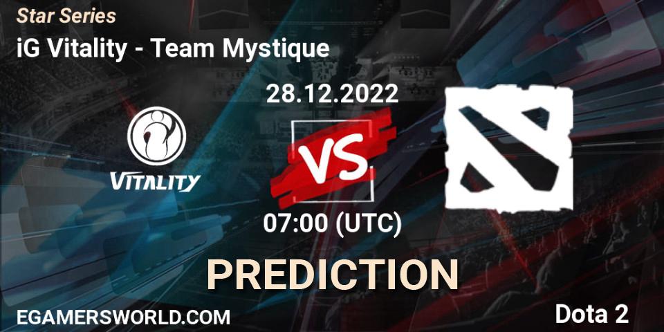 iG Vitality - Team Mystique: ennuste. 28.12.2022 at 07:03, Dota 2, Star Series