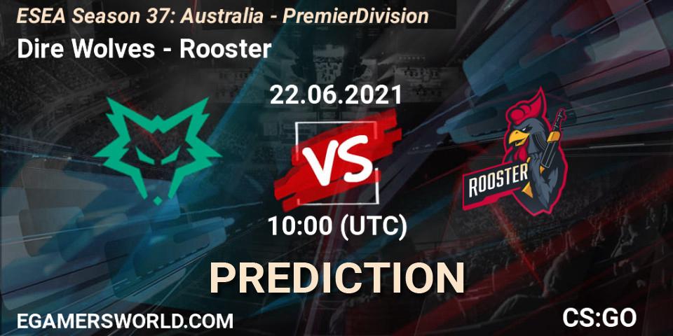 Dire Wolves - Rooster: ennuste. 22.06.2021 at 10:00, Counter-Strike (CS2), ESEA Season 37: Australia - Premier Division