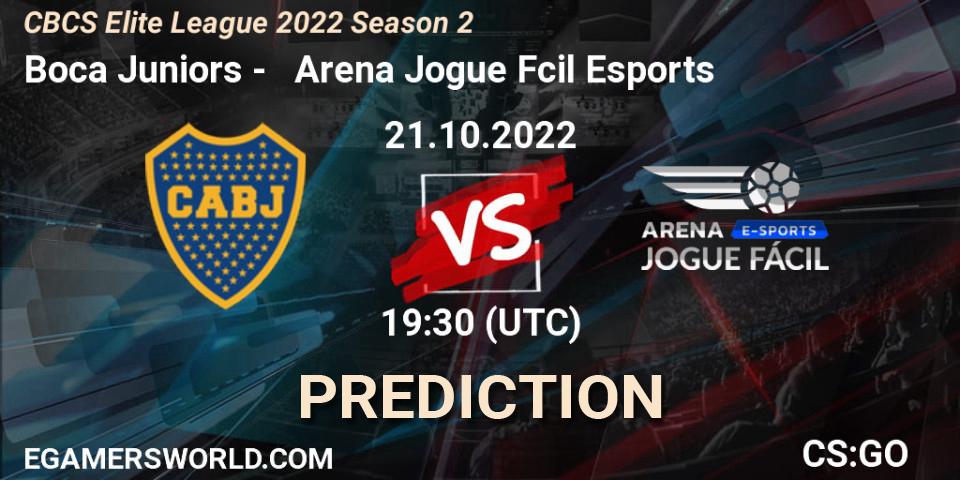 Boca Juniors - Arena Jogue Fácil Esports: ennuste. 21.10.2022 at 19:40, Counter-Strike (CS2), CBCS Elite League 2022 Season 2