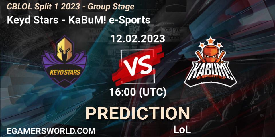 Keyd Stars - KaBuM! e-Sports: ennuste. 12.02.2023 at 16:00, LoL, CBLOL Split 1 2023 - Group Stage