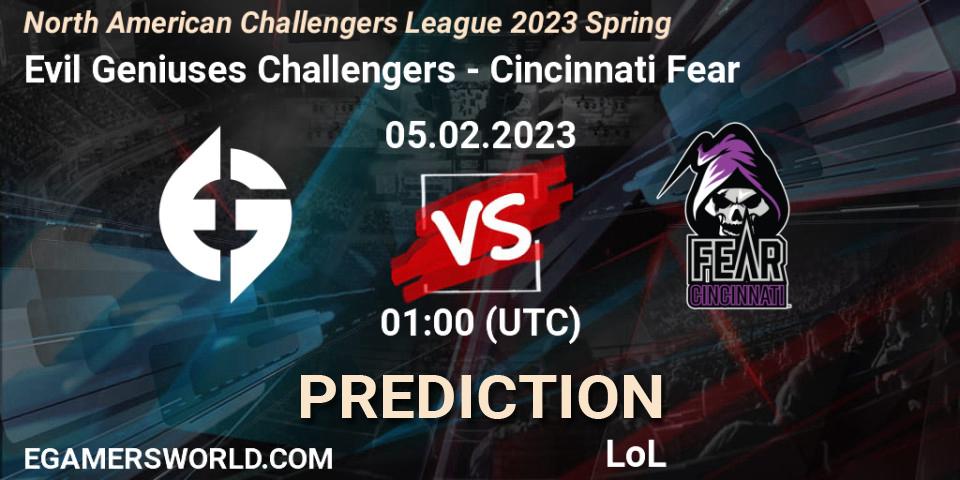 Evil Geniuses Challengers - Cincinnati Fear: ennuste. 05.02.23, LoL, NACL 2023 Spring - Group Stage