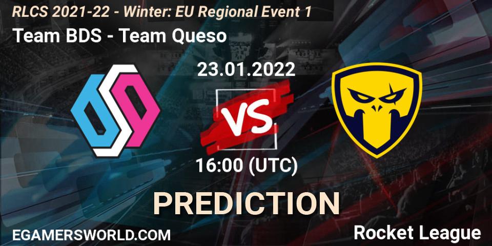 Team BDS - Team Queso: ennuste. 23.01.2022 at 16:00, Rocket League, RLCS 2021-22 - Winter: EU Regional Event 1