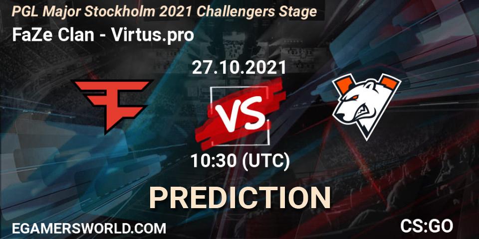 FaZe Clan - Virtus.pro: ennuste. 27.10.21, CS2 (CS:GO), PGL Major Stockholm 2021 Challengers Stage
