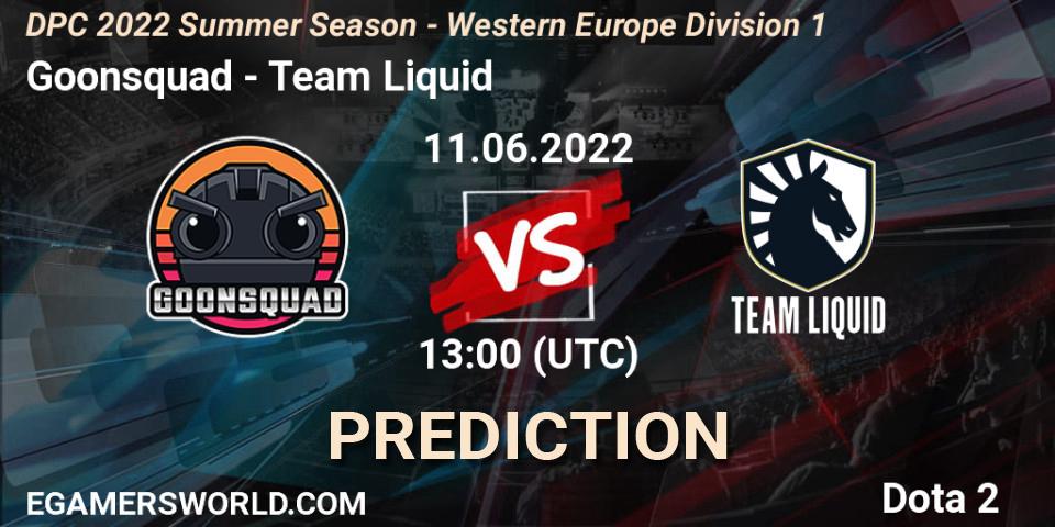 Goonsquad - Team Liquid: ennuste. 11.06.2022 at 12:57, Dota 2, DPC WEU 2021/2022 Tour 3: Division I
