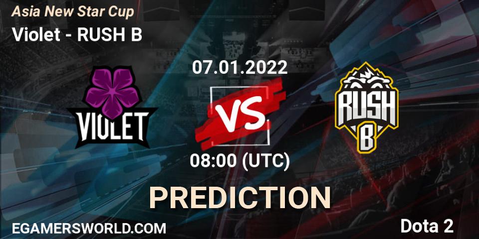 Violet - Phoenix Gaming: ennuste. 07.01.2022 at 11:00, Dota 2, Asia New Star Cup