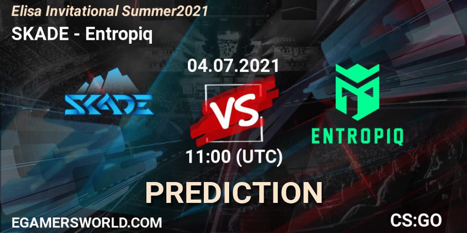 SKADE - Entropiq: ennuste. 04.07.2021 at 11:00, Counter-Strike (CS2), Elisa Invitational Summer 2021