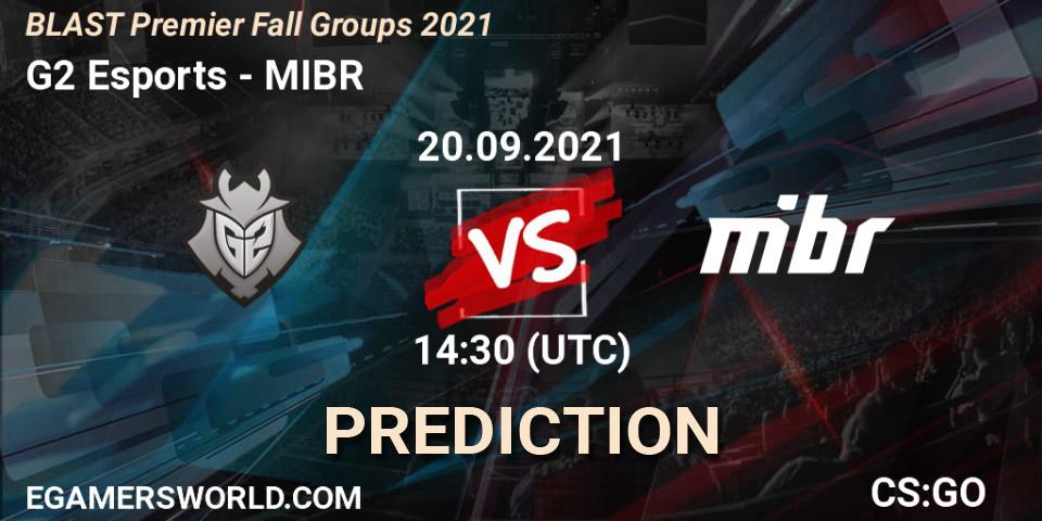 G2 Esports - MIBR: ennuste. 20.09.2021 at 14:30, Counter-Strike (CS2), BLAST Premier Fall Groups 2021