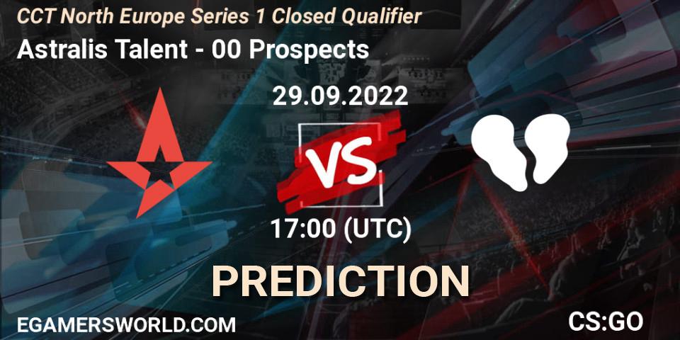 Astralis Talent - 00 Prospects: ennuste. 29.09.2022 at 17:00, Counter-Strike (CS2), CCT North Europe Series 1 Closed Qualifier