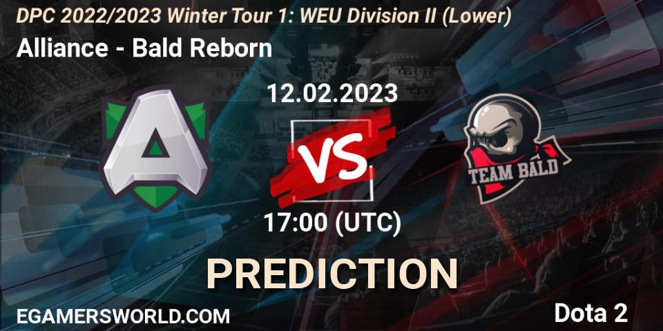 Alliance - Bald Reborn: ennuste. 12.02.23, Dota 2, DPC 2022/2023 Winter Tour 1: WEU Division II (Lower)