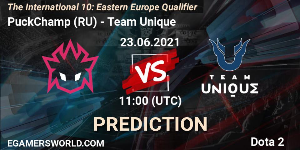 PuckChamp (RU) - Team Unique: ennuste. 23.06.2021 at 10:29, Dota 2, The International 10: Eastern Europe Qualifier